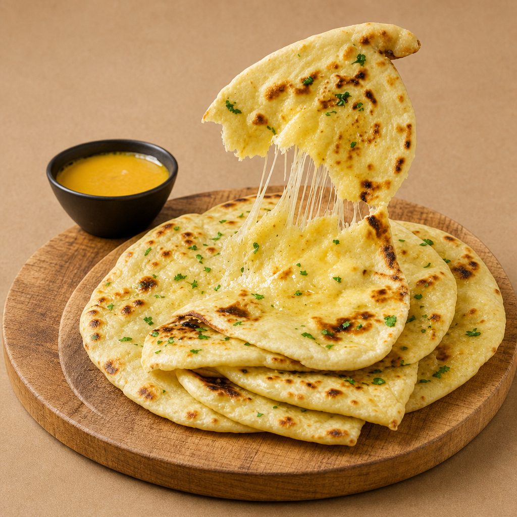 Cheese garlic naan.